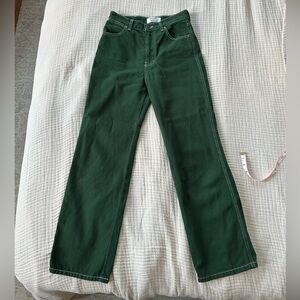 Reformation Cowboy Jeans in Emerald size 25